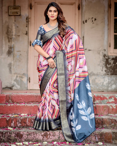 Elegant Striped Tussar Silk Saree for Women | Contemporary Ethnic Wear