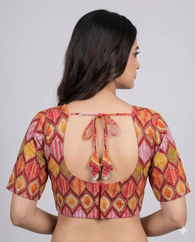 Elegant Sweetheart Neck Embroidered Blouse - Festive Wear