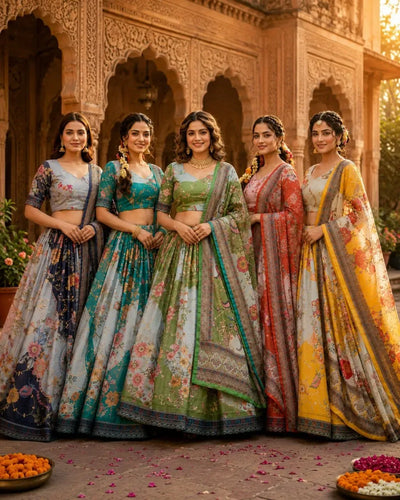 Elegant Tabby Silk Lehenga Choli - Festive Wear for Women