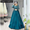 Elegant Teal Georgette Lehenga Set - Embroidered Festive Wear