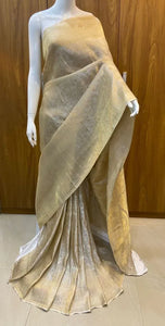 Elegant Tissue Satin Saree - Heavy Jari Weaving for Festive Wear