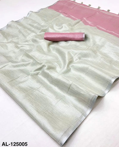 Elegant Tissue Silk Saree - Shimmering Dual-Tone Festive Wear for Women