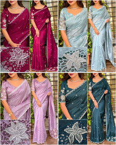Elegant Tusser Cotton Saree - Thread Embroidery for Festive Wear