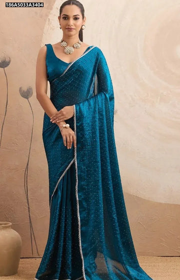 Elegant Two Tone Chiffon Saree - Perfect for Parties & Events