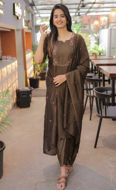 Elegant Vertical Cotton Kurta Set - Calf Length Straight Fit for Women