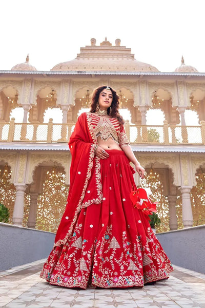 Elegant Vichitra Embroidery Lehenga Set - Heavy Sequence Party Wear for Women