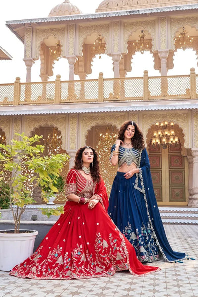 Elegant Vichitra Embroidery Lehenga Set - Heavy Sequence Party Wear for Women