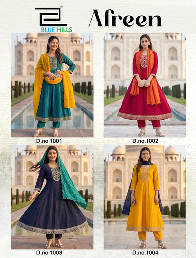 Elegant Vichitra Silk Anarkali Suit Set - Premium 3-Piece Festive Wear for Women