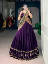 Elegant Vichitra Silk Lehenga Choli Set - Heavy Sequins Embroidery for Women's Festive Wear