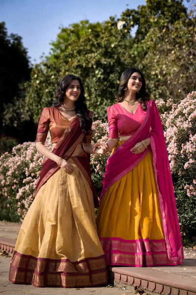 Elegant Vichitra Silk Lehenga - Sequins Embroidery Festive Wear