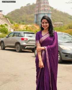 Elegant Viscose Chinon Jacquard Saree - Over Weaving Pattern for Festive Wear