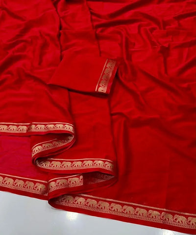 Elegant Viscose Georgette Crepe Saree with Running Blouse for Festive Wear