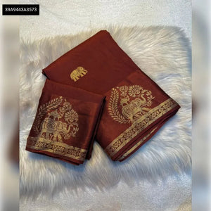 Elegant Viscose Khadi Silk Saree - Jacquard Design Party Wear