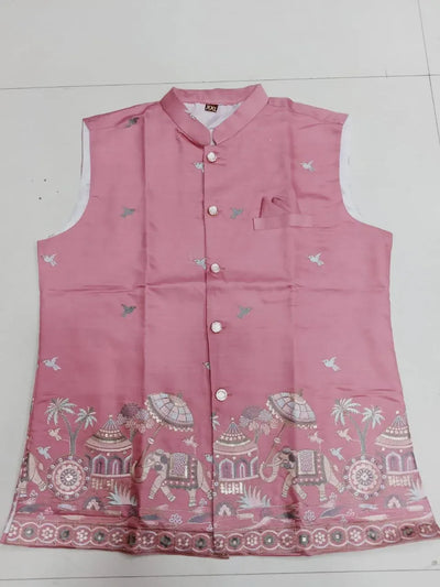 Elegant Viscose Kurta Pyjama Set with Heavy Daman Work Koti for Men