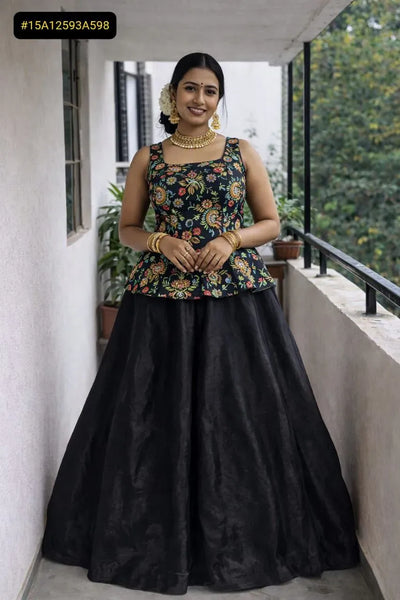 Elegant Viscose Satin Position Print Lehenga - Full Stitched Festive & Party Wear for Women