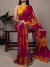 Elegant Weightless Floral Saree - Marble Print for Spring Festivals