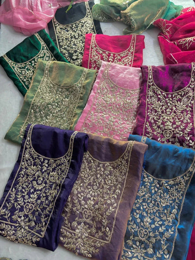 Elegant Zardogi Handwork Kurta Set - Luxe Wedding Wear for Women