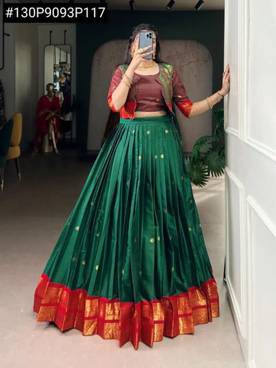 Elegant Zari Weaving Co-ord Set Lehenga - Stitched Festive & Wedding Wear