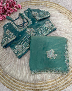 Embellished Chiffon Saree for Women | Festive & Party Wear