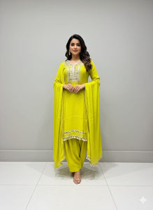 Embellished Shimmer Kurti Set for Women | Festive Wear