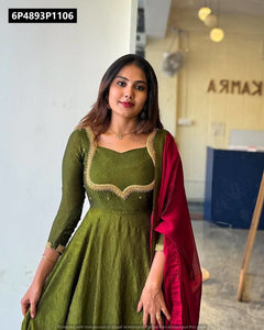 Embroidered Anarkali Gown Women's | Festive Glam