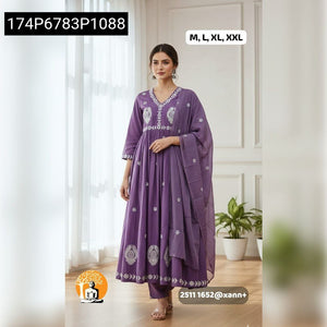 Embroidered Anarkali Kurti Set Women's | Festive & Casual Wear