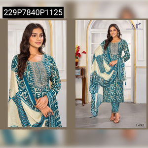 Embroidered Chanderi & Rayon Suit Women's | Elegant 3-Piece Festive Set