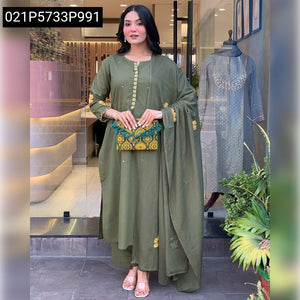 Embroidered Chanderi Silk Suit Set for Women | Festive & Casual Wear