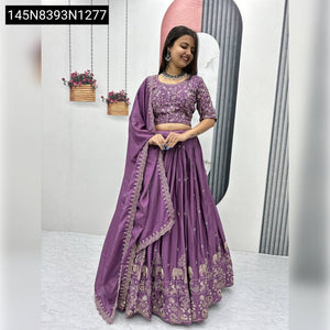 Embroidered Chinon Lehenga for Women | Festive & Party Wear