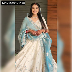 Embroidered Chinon Lehenga for Women | Festive & Wedding Wear