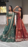 Embroidered Chinon Lehenga for Women | Festive & Wedding Wear