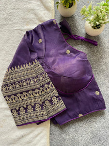Embroidered Cosmos Silk Readymade Blouse for Women | Festive & Wedding
