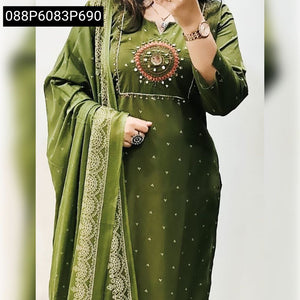 Embroidered Cotton Flared Women's Kurta Set | Festive & Casual