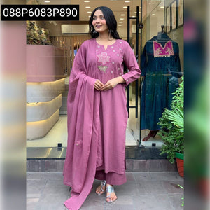 Embroidered Cotton Kurta Set for Women | Ethnic Festive Wear