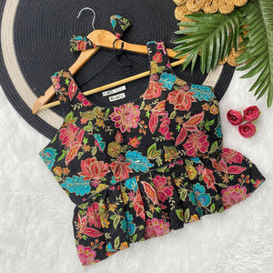 Embroidered Cotton Sleeveless Blouse for Women | Festive & Party Wear