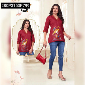 Embroidered Cotton Women's Tunic Top | Casual Chic & Everyday Elegance