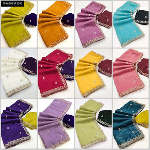 Buy Embroidered Crunchy Chiffon Saree for Women Online | Festive & Ethnic Wear