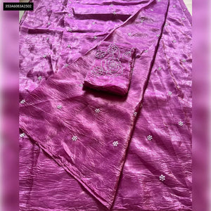 Buy Embroidered Amethyst Crush Silk Saree for Women | Festive & Party Wear Ethnic Wear Online