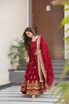 Embroidered Faux Blooming Anarkali Gown Women's | Party & Festive Wear