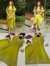 Embroidered Faux Georgette Kaftan Pant Set for Women | Festive & Party Wear