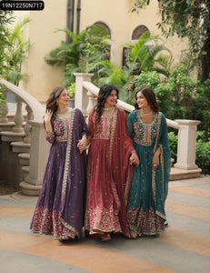 Embroidered Faux Georgette Women's Sharara Suit | Party & Festive