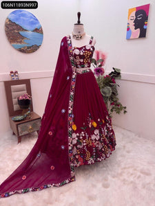 Embroidered Fox Georgette Lehenga Choli for Women | Festive & Party Wear