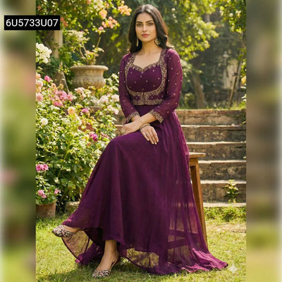 Embroidered Georgette Anarkali Gown for Women | Festive Wear