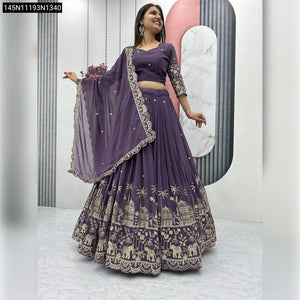 Embroidered Georgette Lehenga Choli for Women | Festive & Wedding