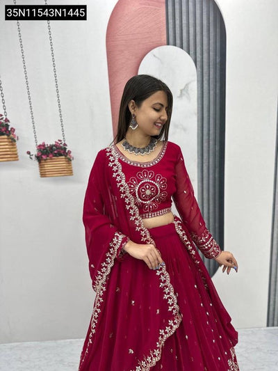 Embroidered Georgette Lehenga Choli for Women - Festive & Wedding Ethnic Wear Online