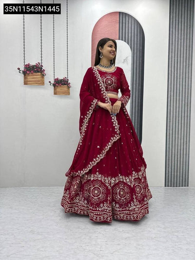 Embroidered Georgette Lehenga Choli for Women - Festive & Wedding Ethnic Wear Online