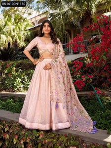 Embroidered Gold Crush Lehenga for Women | Festive & Party Wear