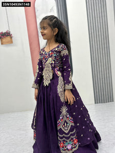 Embroidered Kids Lehenga Gown | Festive Wear
