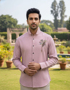 Embroidered Linen Shirt for Men | Elevated Casual Style