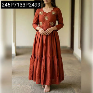Embroidered Moti Kardana Handwork Gown for Women | Party Wear